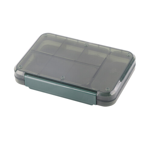 Portable Plastic Medicine Organizer, 7 Compartments, Green 2