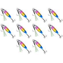 20g X10pcs Long-Distance Lead Fish Iron Plate Lead Fish Multicolor Heavy Sea Fishing Boat Fishing Bait. Multicolor