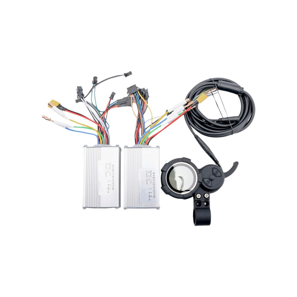 52V 25A 1200W Jp Brushless Motor+Meter Display Screen, Electric Scooter Bike Controller Dual Drive Motor Controller 6034170038901
