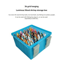 Angelköderbox, 36 Fächer, Tintenfisch-Jig-Aufbewahrungsbox, Octopus Egi Organizer Box, Hartköderbehälter mit Leuchtendem, C