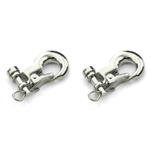 2X Gancho de Reboque de Reboque de Resgate de Metal com Corrente de Reboque Corda de Reboque para PeçAs Sobressalentes de Carro Modelo 1/8 1/10 TRX4