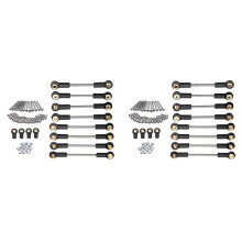 2X Metallchassis-AufhäNgungsverbindungs-Spurstangensatz für WPL C14 C24 C24-1 1/16 RC Car Upgrade Parts ZubehöR