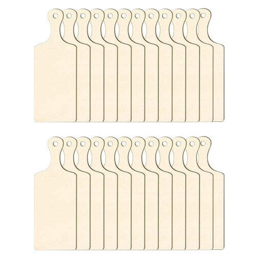 Smooth Surface Durable Wooden DIY Chopping Board Kitchen Decoration Kitchen Tools 24Pack