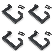 4X Metal Bumper Mount Bracket for WPL C14 C24 C24-1 C34 B14 B24 B16 B36 MN D90 MN99S RC Car Upgrade Parts,Black