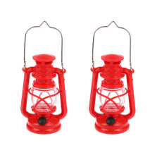 2X 1/6 1/12 Skala Fotogenlampa Dockhus Miniatyrlampor Oljelampa LåTsaslek Leksaker DockhustillbehöR RöD