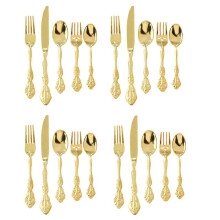 1:6 Poppenhuis  Servies Model Accessoires 20 Stuk Restaurant Bestek/Mes en Vork voor Poppenhuis Decors Goud