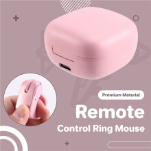 Anillo de Ratón Ligero BT 2.4g de Doble Modo Recargable Gran Angular para Control Remoto, Selfies, Escaneo, Vídeo Corto y Voz