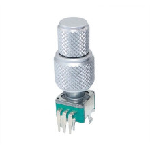 EC11EBB24C03 Dual-Shaft EncoderAxis with Button 30 Position Handle 25mm Aluminum Alloy Caps
