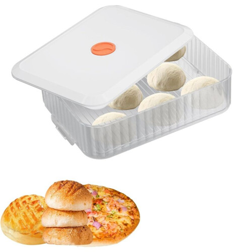 Pizza Dough Proofing Box, Stackable Pizza Dough Container W/Lid , Bread Fermentation Storage Boxes, Dough Rising Box 1