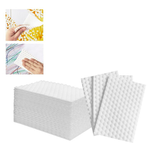 50 PCS Magic Sponge Eraser Sheets,Convex Point Melamine Sheets,Disposable Portable Magic Cleaning Eraser Thin Wipes 1
