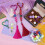 Framendino, 12 Pack Heart Shaped Beadable Keychain with Snap Hook for DIY 5
