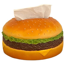 Hamburger Taschentuchbox, Kreativ, Amerikanisch, Retro, Wohnzimmer, Taschentuchbox, Heimdekoration, Ornamente, Serviettenhalter
