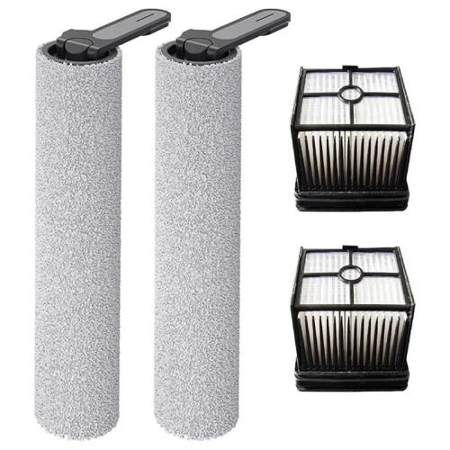 4Pcs Replacement Part Kit for REDKEY W15 Wet Dry Vacuum Cleaner, 2 Roller Brush 2 Filter