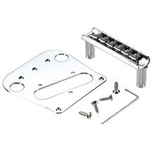 Conjunto de Placa de Ponte TL e Ponte de 6 Selas para Bigsby B5 e B50 Cromado