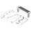 Conjunto de Placa de Ponte TL e Ponte de 6 Selas para Bigsby B5 e B50 Cromado 1