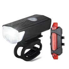 Rechargeable Bike Light Set-3 Mode Headlight&Taillight Combo,Easy Install Waterproof Cycling Safety Lights for Bicycle