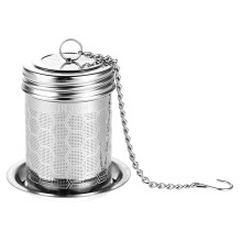 Set Theezeefjes van Roestvrij Staal, Extra Fijnmazige Thee-Infuser voor Losse Thee - Vernieuwde Slanke Schroefdeksel voor Zwarte Thee