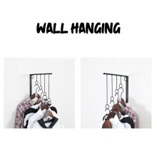 Wall Mounted Garment Hanger, Racks Ring Circle, Modern Iron, Home Shop Dress, Clothing Hanging Display Rack Organizer