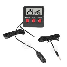 Digital Hygrometer with Dual Probe Accuracy for Reptile Tank and Incubator Temperature Humidity Monitoring