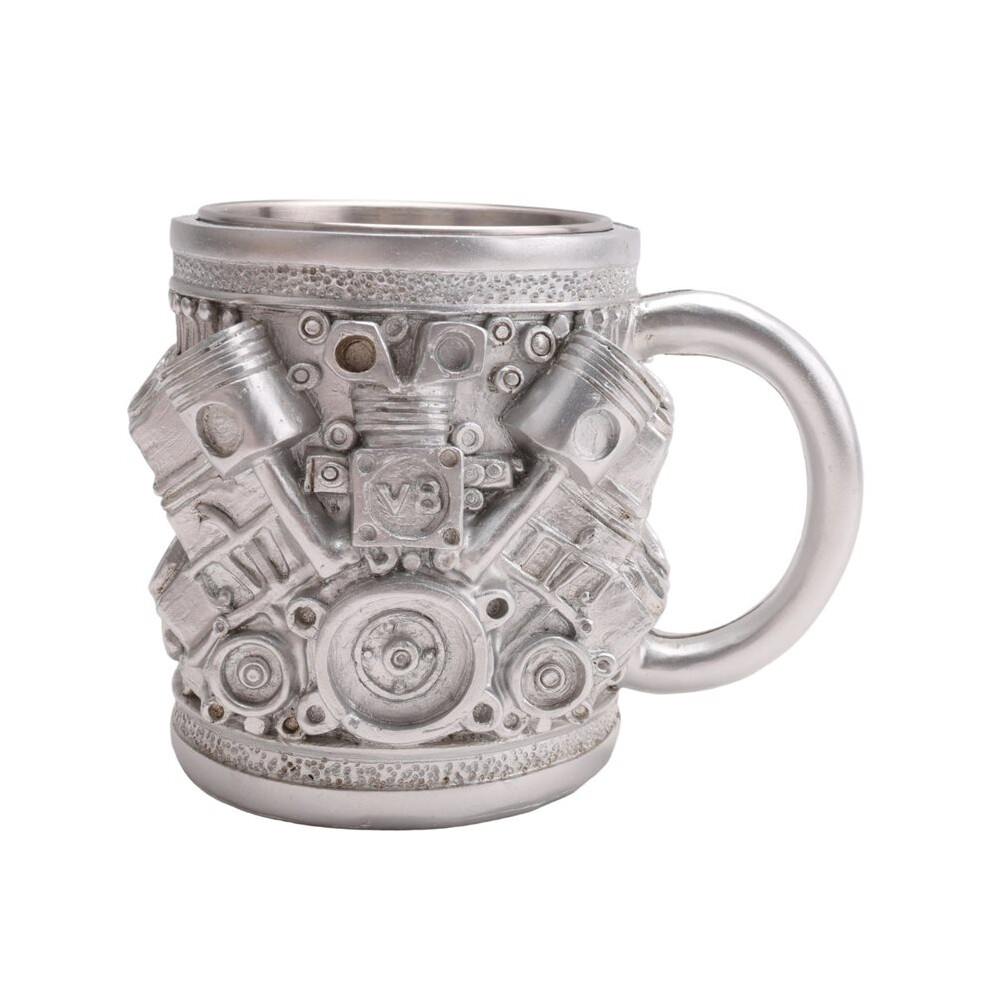 V8 Engines Stainless Steel Coffee Mug, Car Engine Coffee Cup With Insulated Handle For Car Lovers Gifts 4712184145076
