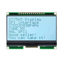 Module LCD12864-06D 128x64 Points COG, Pilote ST7565, Chinoise, Interface SPI, Gris