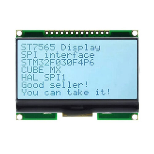 Module LCD12864-06D 128x64 Points COG, Pilote ST7565,  Chinoise, Interface SPI, Gris