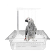 Papegaai Badkuip Vogel Automatische Baddouche met 180 Circulatiekraan voor Middelgrote Vogels Afrikaanse Grijze Parkiet US Plug
