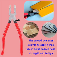 2 Pcs Glass Cutting Tool Kit Glass Running Pliers with Rubber Tips Curved , Breaking Pliers Glass Cutter Tool