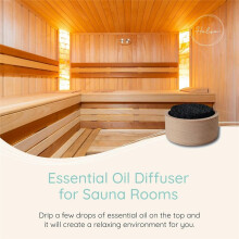 Wood Lava Rock Essential Oil Diffuser, Black Lava Rock Stone Diffuser, Stone Diffuser for Home, Offices, Yoga, Sauna