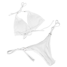 Kreuzer Bikini-Set für Damen, 2-teiliges Sommerbadeanzug, Weiß, M
