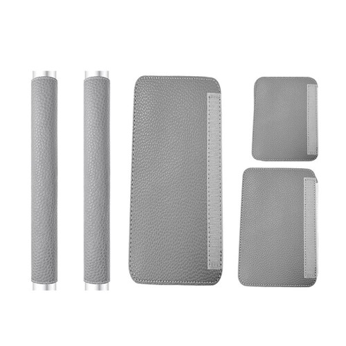 Refrigerator Door Handle Covers, Set of 5, Adjustable Appliance Handle Covers, Keep Your Kitchen Clean Gray