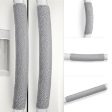 Refrigerator Door Handle Covers, Set of 5, Adjustable Appliance Handle Covers, Keep Your Kitchen Clean Gray