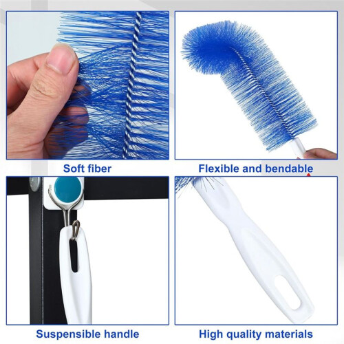 3 Pcs Cobweb Duster Bendable Fan Duster Plastic Dust Cleaner Microfiber  Ceiling Brush Reusable Dirt Remover for Fan 2