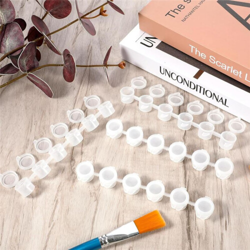 120pcs Paint Containers with Lids, 40 Strips Paint Containers Acrylic Paint with Lids for  Paint Storage Classroom 1