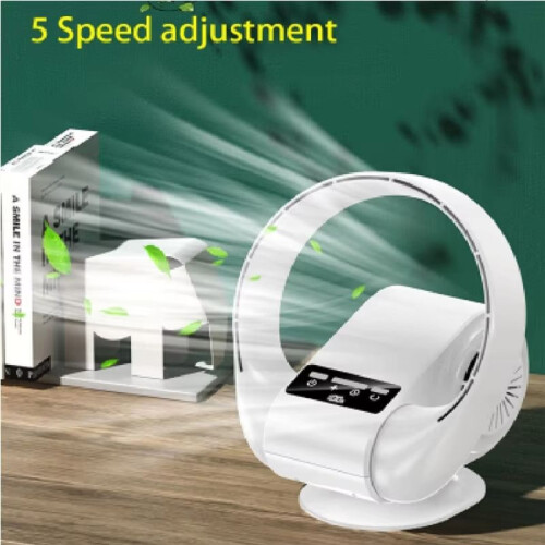 Wall Fan Remote Control 2 in 1 Leafless Fan Table Wall Shaking  Remote Control Silent Wall-Mounted Desktop Fan 1