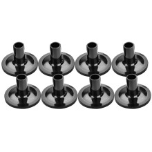8Pcs Long Plastic Black Drum Cymbal Sleeves Protects Cymbals and Stands Replacement Accessories