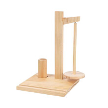 Wooden Rotating Yarn Holder and Dispenser with Smooth Yarn Rotation, Light Wood for Knitting