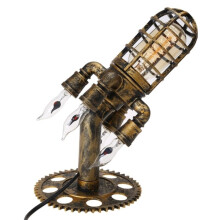 Retro Steampunk Licht Home Dekoration Flamme Desktop Nachtlampe US Stecker Spezifikation Schreibtisch Nachtlampe Home