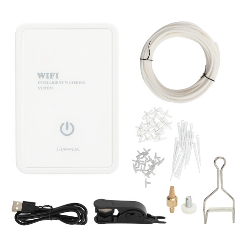 Drip Watering Kit With Timer Automatic Garden Irrigation System Smart Rain Sensor Function Self Locking Water Interface Mobile Phone Remote Control
