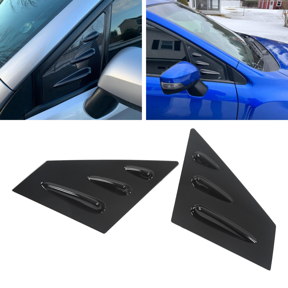 2Pcs Rearview Mirror Side Spoiler Cover For Subaru Wrx Sti 2015Â2021 Black 3771390215882
