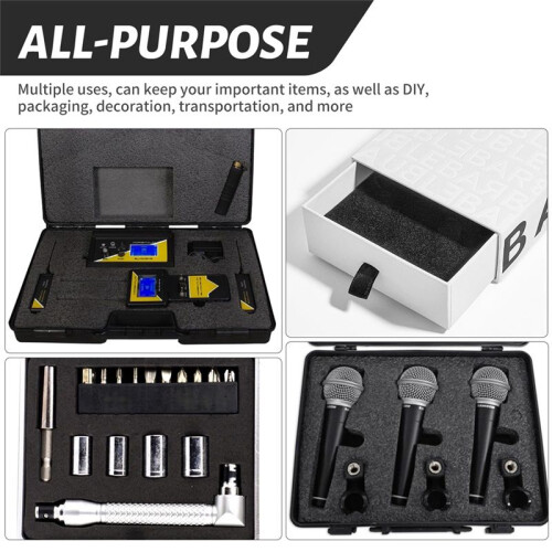 Polyurethane Foam Board,40 X 30 X 2.5cm Cuttable Foam Insert for Toolbox, Camera, Shockproof Cushioning