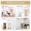 Distributore Porta Cannucce per Bancone - Distributore di Cannucce con Coperchio In Bambù per Cannucce Standard, Organizer per Cannucce 6