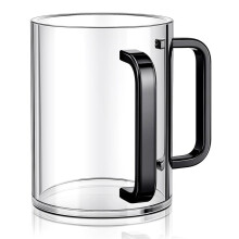 Hand Washing Cup with Dual Handles Acrylic Washing Cup for Netilat YadayimNegel Vasser Wash Cup Handles for Jewish Black