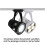 Lamp Bases Track Light Bracket Adjustable E27 PAR30 Spotlight Track Light Bracket for Commercial and Home Use Black 3