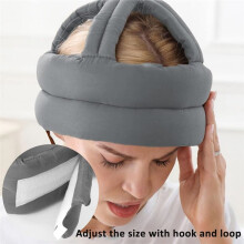 Schutzhelm für Ältere Menschen, Sicherheitshelm, Verstellbar, Atmungsaktiv, Sturzprävention für Senioren, Kopfschutzkappe, Kaffeefarbe