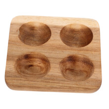 Wooden Egg Holder with Shatter Resistant Design for Countertop and Refrigerator Storage Tray