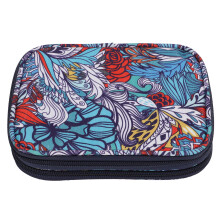 Large Capacity Crochet Hook and Knitting Needle Case, Durable Oxford Cloth Ethnic Travel Organizer