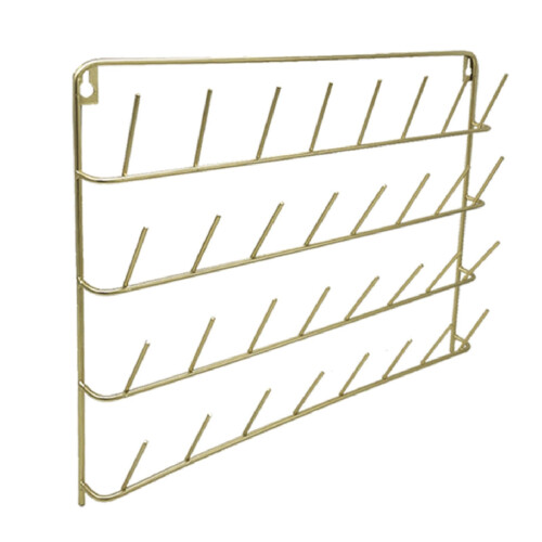 Thread Spool Rack Wall Mounted Rustproof Iron Holder for 32 Spools and Sewing Room Organization