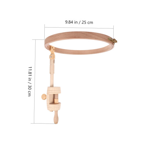 Adjustable Wooden Embroidery Stand with Scrollable Cross Stitch Frame for Table Hands Stitching 2