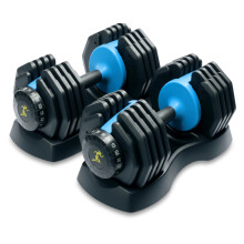 Strongology Urban25 Home Fitness Black and Blue Adjustable Smart Dumbbells from 2.5kg upto 25kg Training Weights